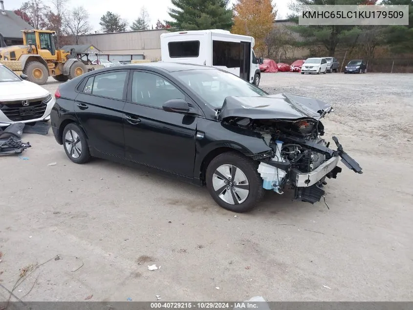 2019 Hyundai Ioniq Hybrid Blue VIN: KMHC65LC1KU179509 Lot: 40729215