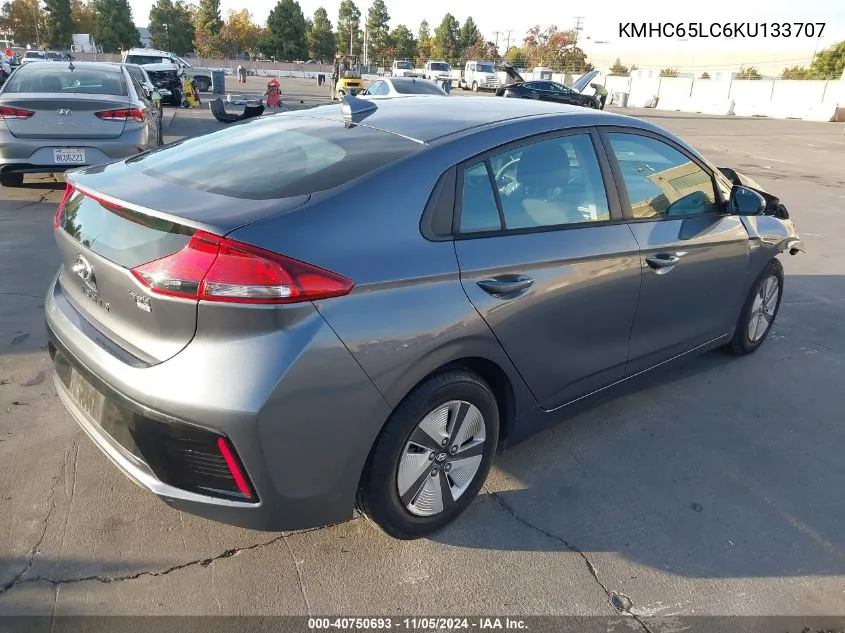 2019 Hyundai Ioniq Hybrid Blue VIN: KMHC65LC6KU133707 Lot: 40750693