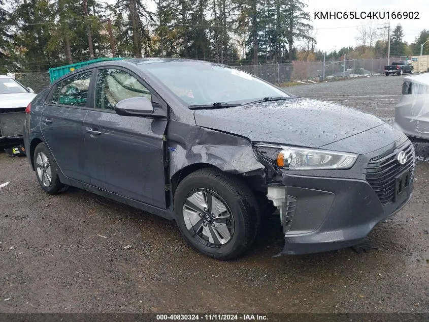 KMHC65LC4KU166902 2019 Hyundai Ioniq Blue