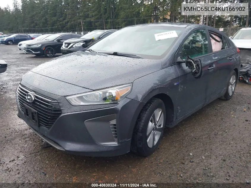 KMHC65LC4KU166902 2019 Hyundai Ioniq Blue