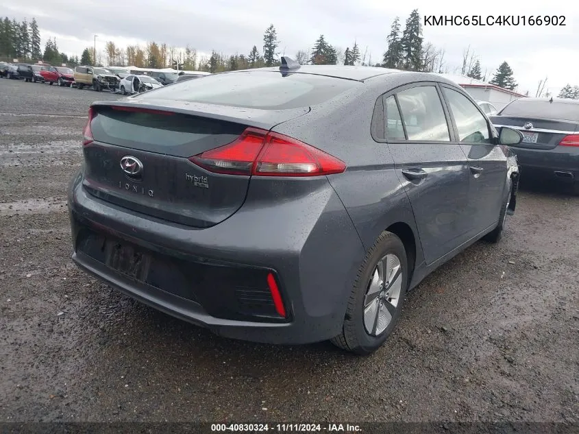 KMHC65LC4KU166902 2019 Hyundai Ioniq Blue