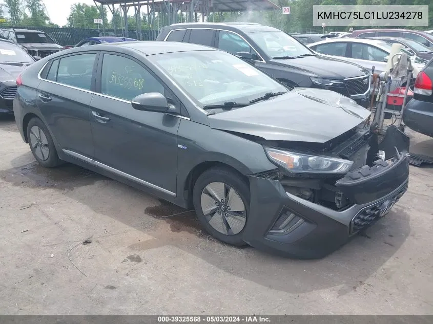 2020 Hyundai Ioniq Hybrid Se VIN: KMHC75LC1LU234278 Lot: 39325568