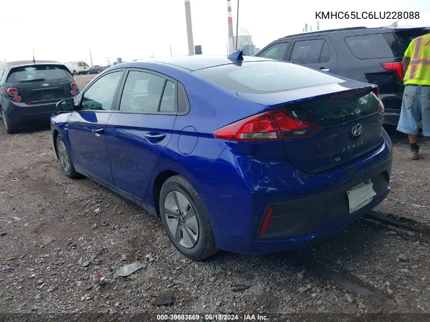 2020 Hyundai Ioniq Hybrid Blue VIN: KMHC65LC6LU228088 Lot: 39683669