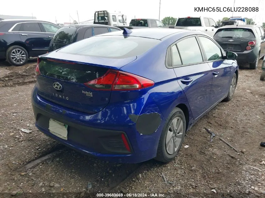 2020 Hyundai Ioniq Hybrid Blue VIN: KMHC65LC6LU228088 Lot: 39683669