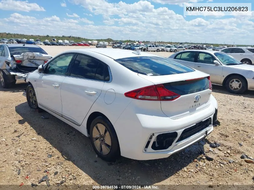 2020 Hyundai Ioniq Hybrid Se VIN: KMHC75LC3LU206823 Lot: 39794536