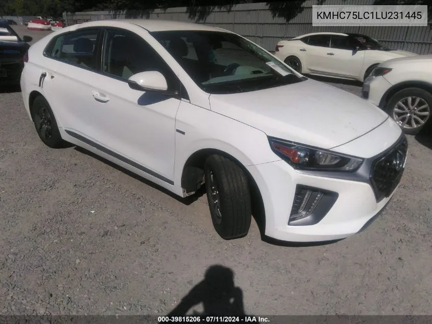 KMHC75LC1LU231445 2020 Hyundai Ioniq Hybrid Se