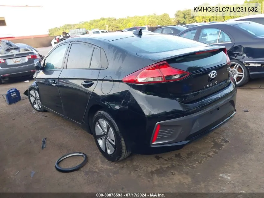 2020 Hyundai Ioniq Hybrid Blue VIN: KMHC65LC7LU231632 Lot: 39875593