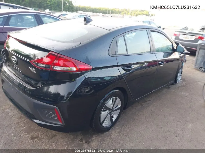 2020 Hyundai Ioniq Hybrid Blue VIN: KMHC65LC7LU231632 Lot: 39875593