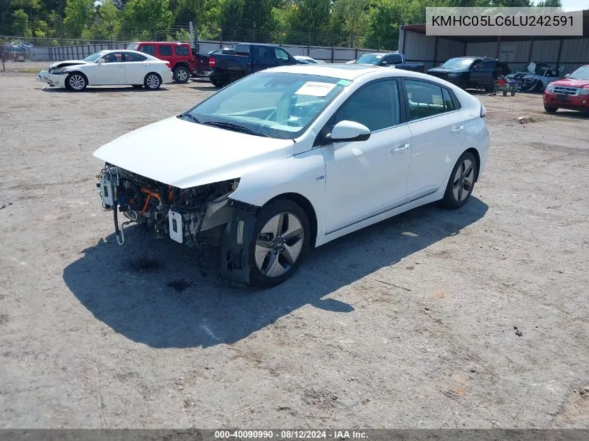 2020 Hyundai Ioniq Hybrid Limited VIN: KMHC05LC6LU242591 Lot: 40090990