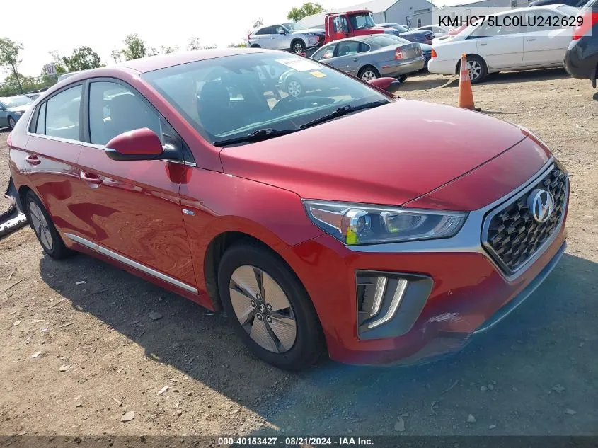 2020 Hyundai Ioniq Se VIN: KMHC75LC0LU242629 Lot: 40153427