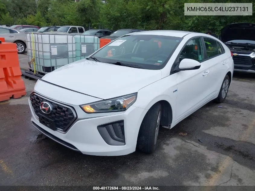 2020 Hyundai Ioniq Hybrid Blue VIN: KMHC65LC4LU237131 Lot: 40172694