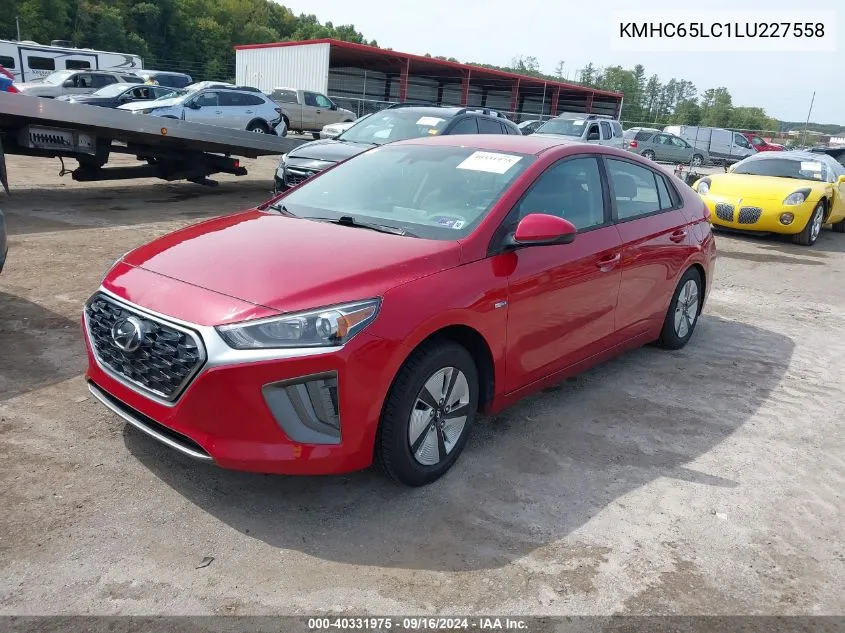 KMHC65LC1LU227558 2020 Hyundai Ioniq Hybrid Blue