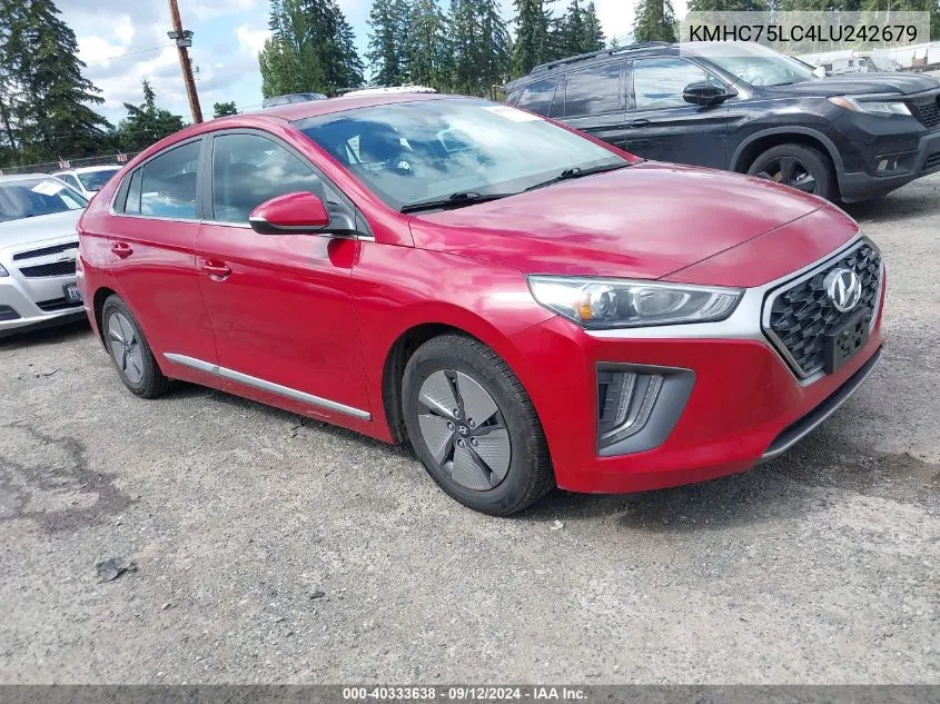 KMHC75LC4LU242679 2020 Hyundai Ioniq Hybrid Se