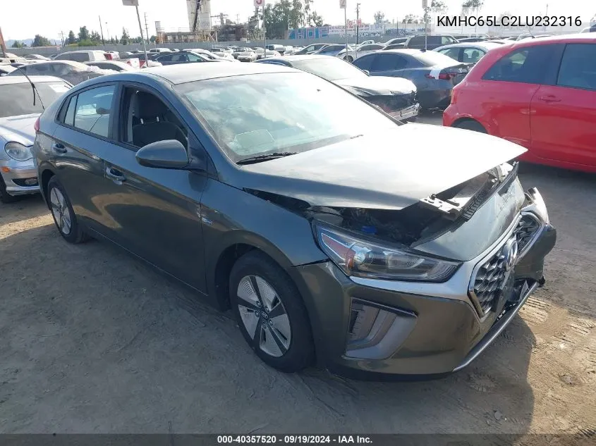 2020 Hyundai Ioniq Hybrid Blue VIN: KMHC65LC2LU232316 Lot: 40357520