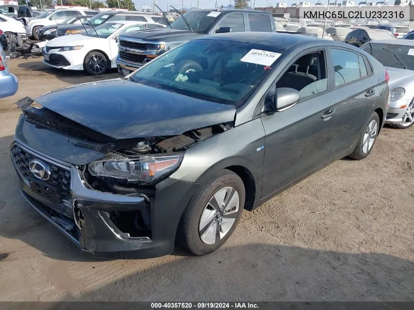 2020 Hyundai Ioniq Hybrid Blue VIN: KMHC65LC2LU232316 Lot: 40357520