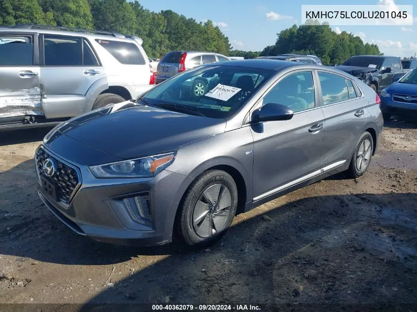 2020 Hyundai Ioniq Hybrid Se VIN: KMHC75LC0LU201045 Lot: 40362079