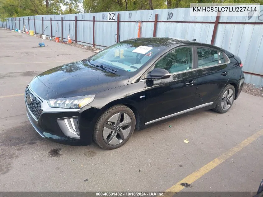 2020 Hyundai Ioniq Hybrid Sel VIN: KMHC85LC7LU227414 Lot: 40591482