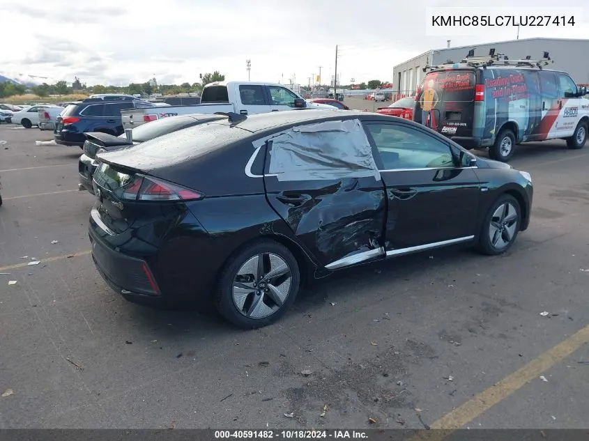 2020 Hyundai Ioniq Hybrid Sel VIN: KMHC85LC7LU227414 Lot: 40591482