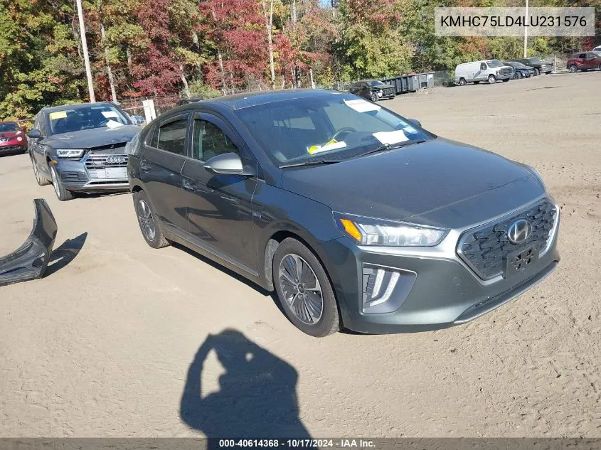 2020 Hyundai Ioniq Plug-In Hybrid Sel VIN: KMHC75LD4LU231576 Lot: 40614368