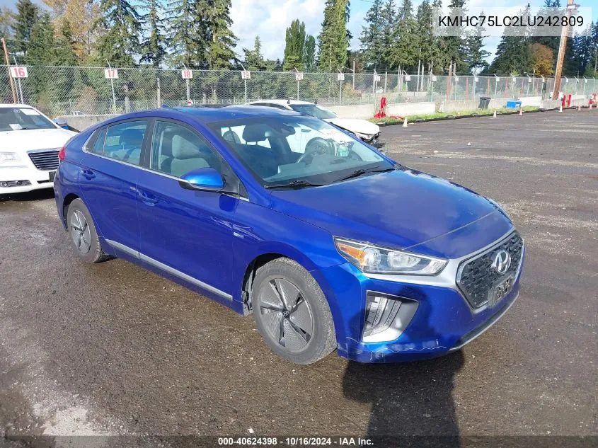 2020 Hyundai Ioniq Hybrid Se VIN: KMHC75LC2LU242809 Lot: 40624398