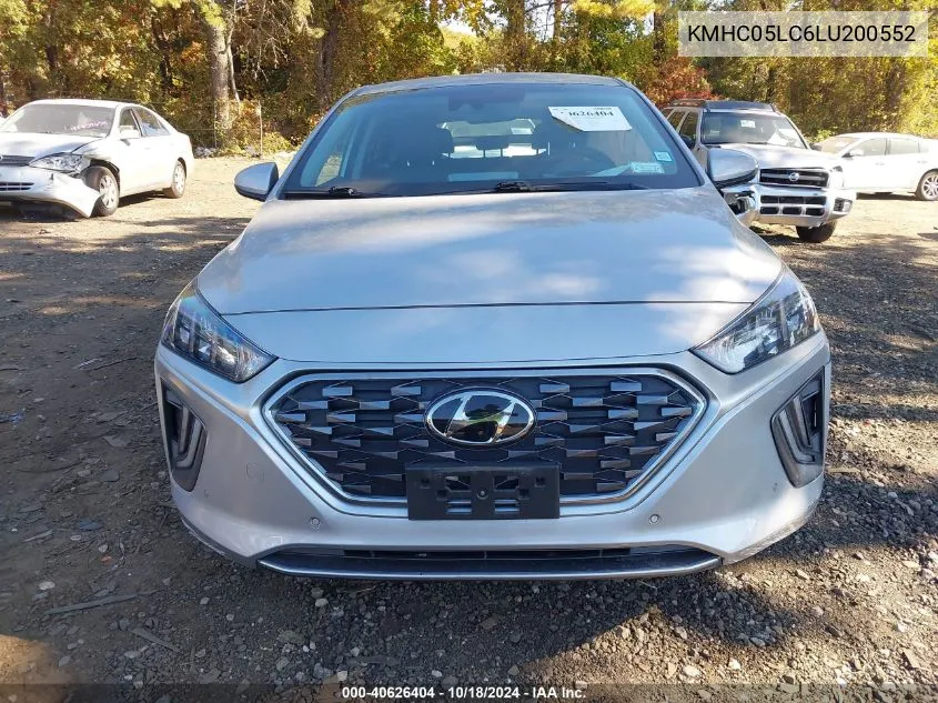 KMHC05LC6LU200552 2020 Hyundai Ioniq Hybrid Limited