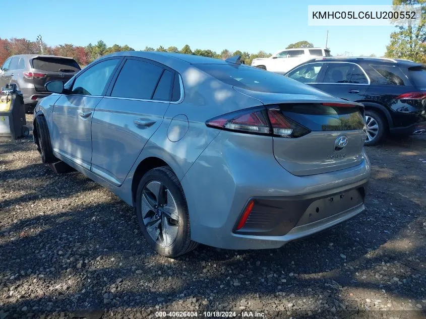 KMHC05LC6LU200552 2020 Hyundai Ioniq Hybrid Limited