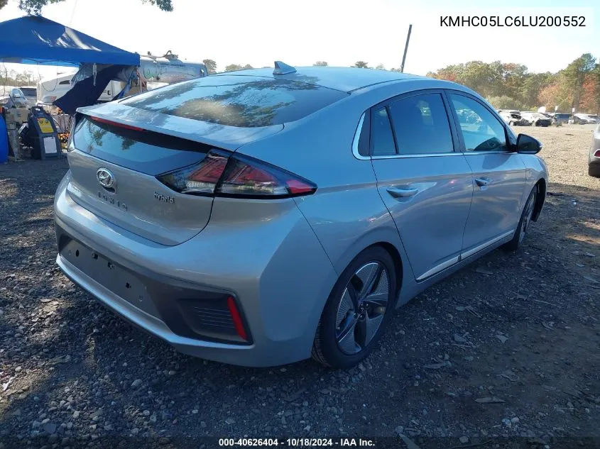 KMHC05LC6LU200552 2020 Hyundai Ioniq Hybrid Limited