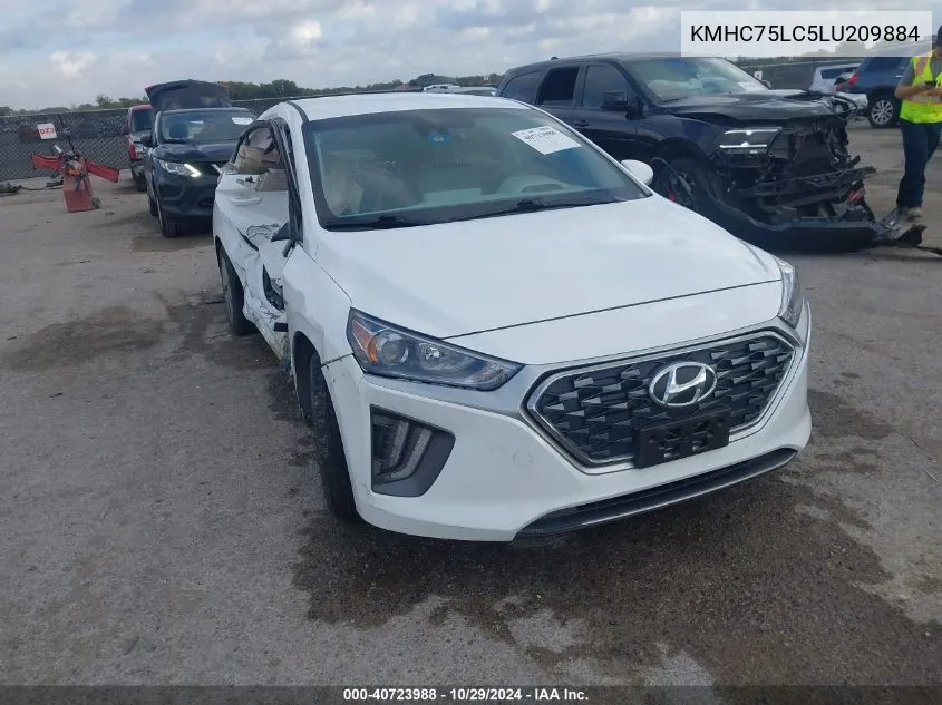 KMHC75LC5LU209884 2020 Hyundai Ioniq Hybrid Se