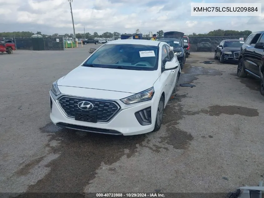 2020 Hyundai Ioniq Hybrid Se VIN: KMHC75LC5LU209884 Lot: 40723988