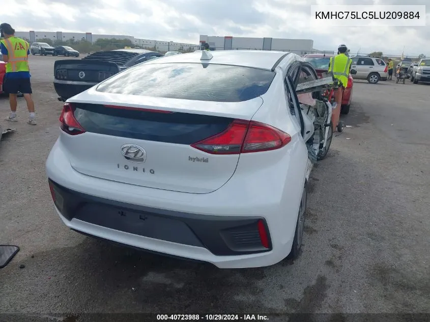 KMHC75LC5LU209884 2020 Hyundai Ioniq Hybrid Se