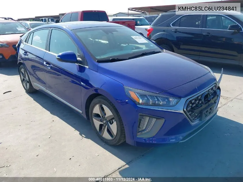 KMHC85LC6LU234841 2020 Hyundai Ioniq Hybrid Sel