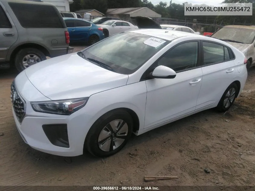 KMHC65LC8MU255472 2021 Hyundai Ioniq Hybrid Blue