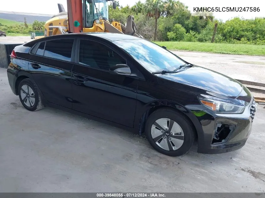 KMHC65LC5MU247586 2021 Hyundai Ioniq Hybrid Blue