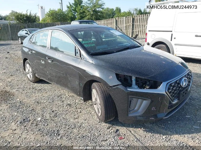 KMHC65LC8MU244973 2021 Hyundai Ioniq Hybrid Blue