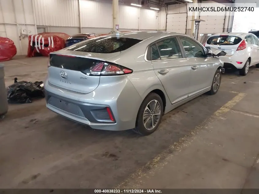 KMHCX5LD6MU252740 2021 Hyundai Ioniq Plug-In Hybrid Limited