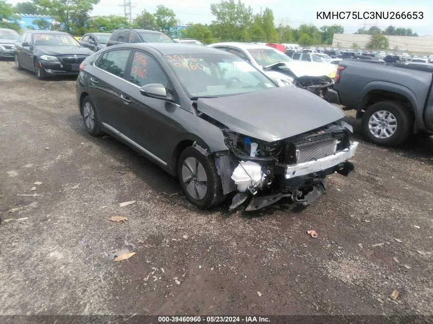 KMHC75LC3NU266653 2022 Hyundai Ioniq Hybrid Se