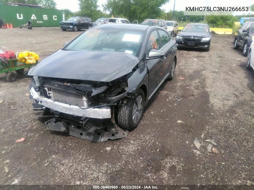 KMHC75LC3NU266653 2022 Hyundai Ioniq Hybrid Se