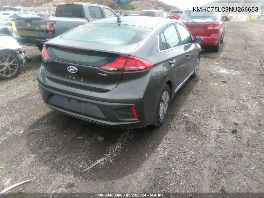 KMHC75LC3NU266653 2022 Hyundai Ioniq Hybrid Se