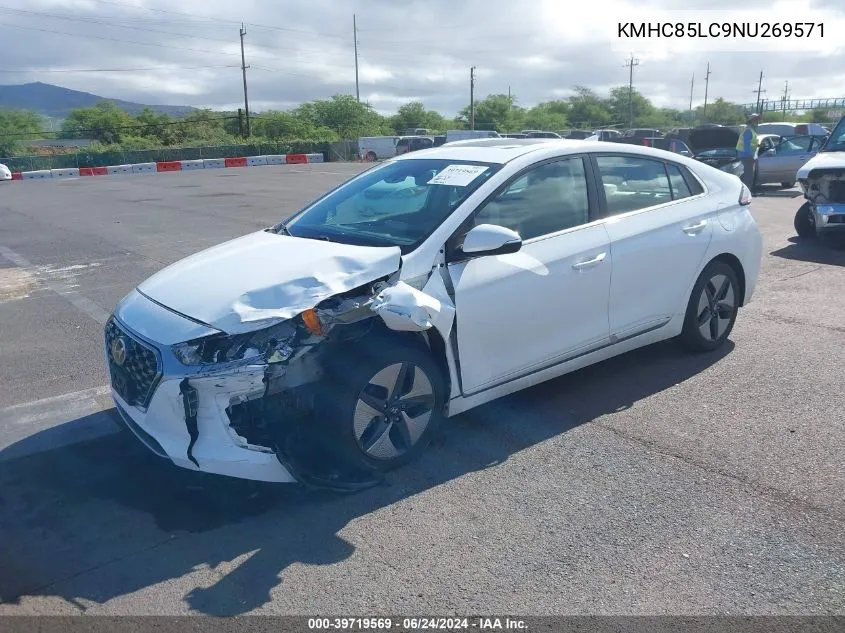 KMHC85LC9NU269571 2022 Hyundai Ioniq Hybrid Sel