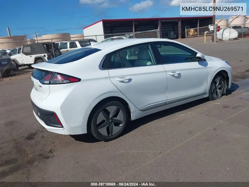 KMHC85LC9NU269571 2022 Hyundai Ioniq Hybrid Sel