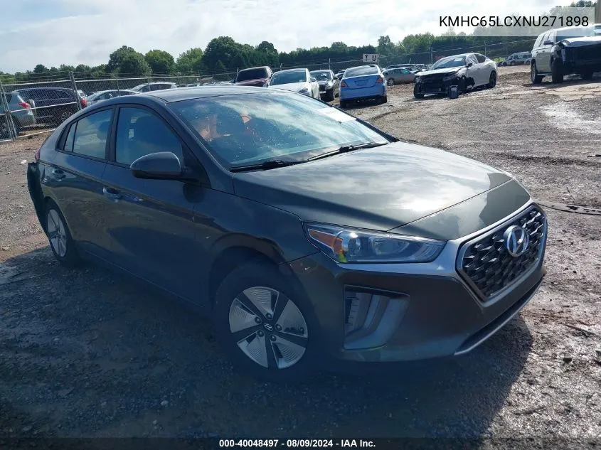 KMHC65LCXNU271898 2022 Hyundai Ioniq Hybrid Blue