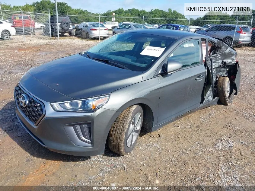 KMHC65LCXNU271898 2022 Hyundai Ioniq Hybrid Blue