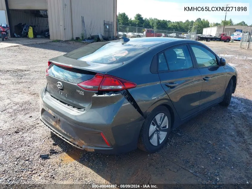 2022 Hyundai Ioniq Hybrid Blue VIN: KMHC65LCXNU271898 Lot: 40048497