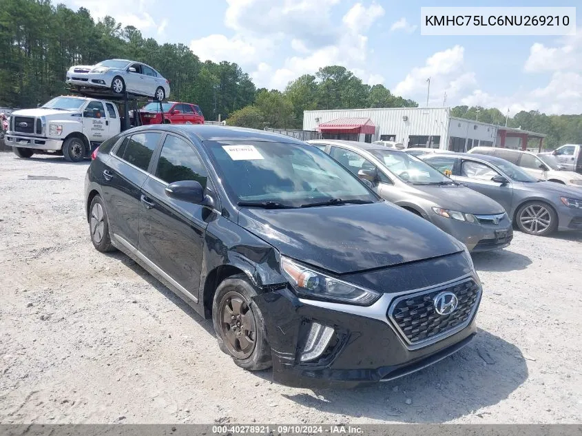 2022 Hyundai Ioniq Hybrid Se VIN: KMHC75LC6NU269210 Lot: 40278921