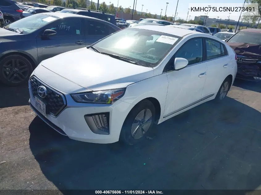 2022 Hyundai Ioniq Hybrid Se VIN: KMHC75LC5NU273491 Lot: 40675606