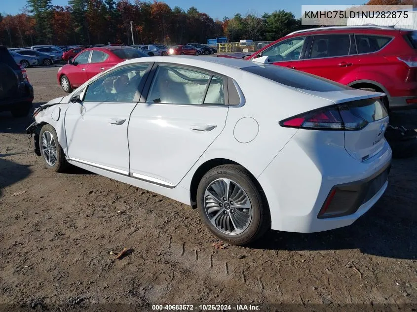 2022 Hyundai Ioniq Sel VIN: KMHC75LD1NU282875 Lot: 40683572