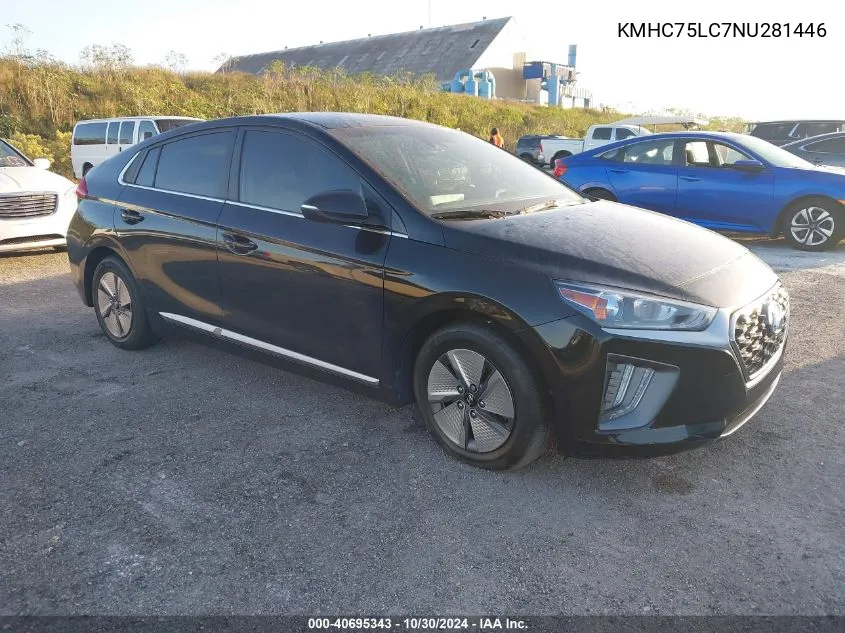 2022 Hyundai Ioniq Hybrid Se VIN: KMHC75LC7NU281446 Lot: 40695343