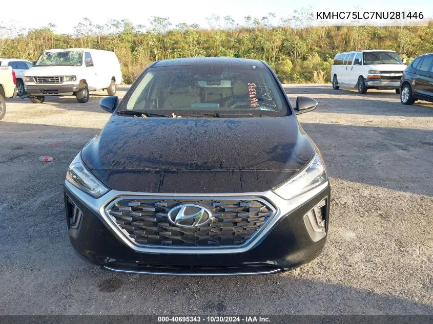 KMHC75LC7NU281446 2022 Hyundai Ioniq Hybrid Se