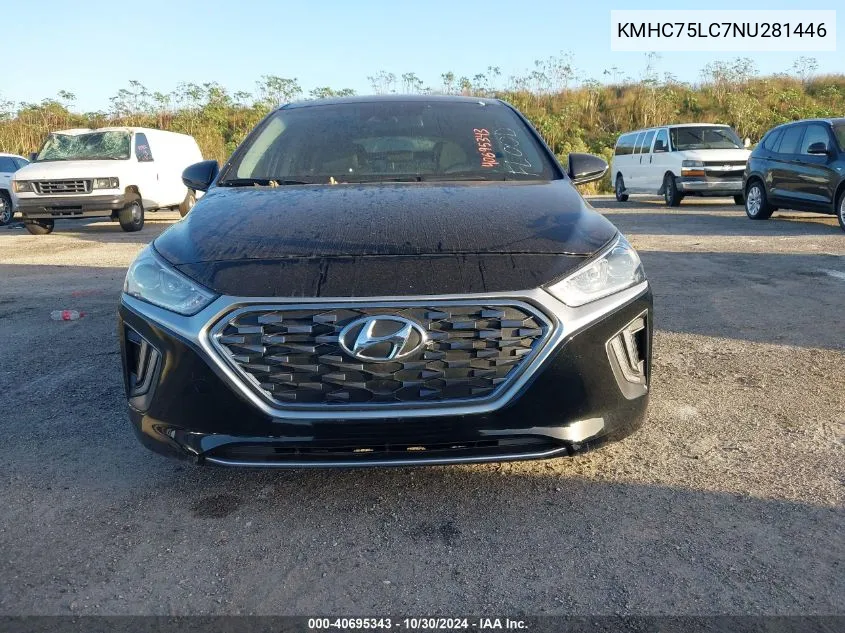 KMHC75LC7NU281446 2022 Hyundai Ioniq Hybrid Se