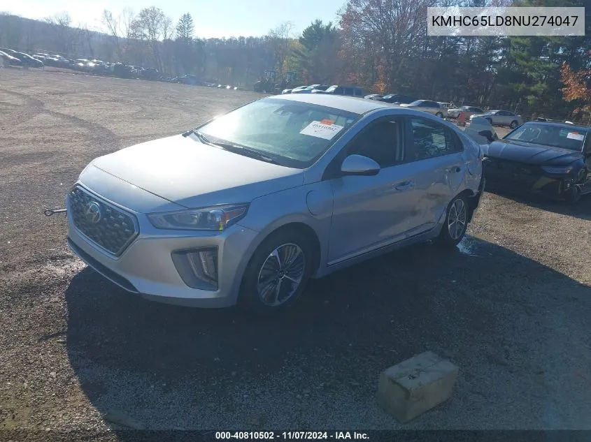 2022 Hyundai Ioniq Plug-In Hybrid Se VIN: KMHC65LD8NU274047 Lot: 40810502